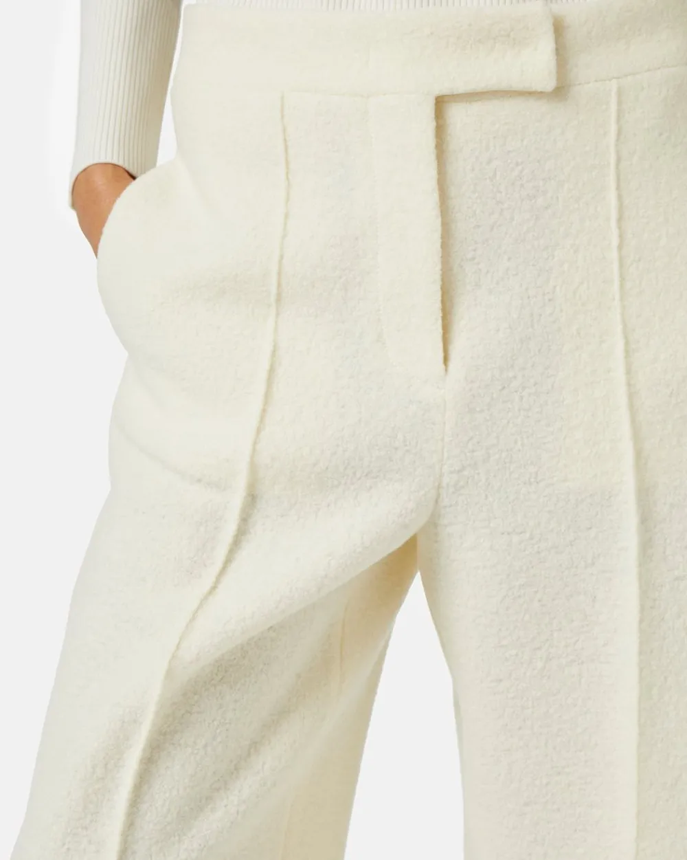 Women Iceberg New Shape Trousers In Wool Bouclé Fabric