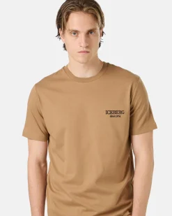 Iceberg Paper Bag Colored Crewneck Sweatshirt With Embroidered Logo