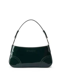 Women Iceberg Patinated Green Leather Crossbody Bag