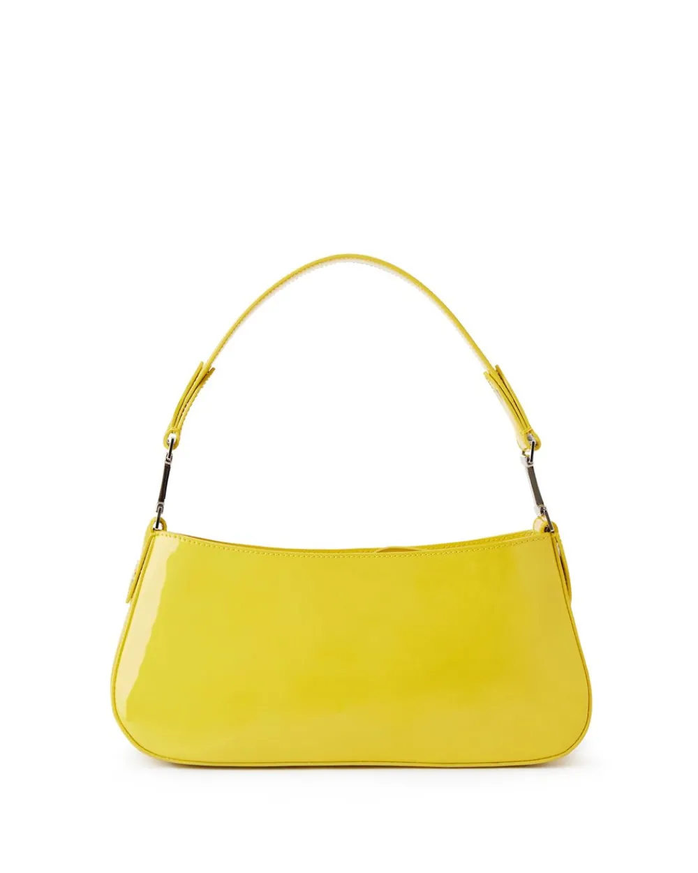 Women Iceberg Patinated Yellow Leather Crossbody Bag