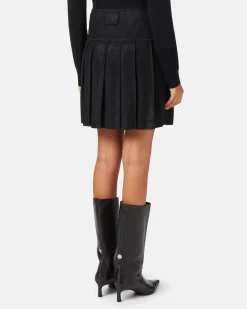 Women Iceberg Pleated Skirt In Technical Cloth