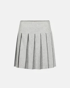 Women Iceberg Pleated Skirt In Technical Melange Cloth