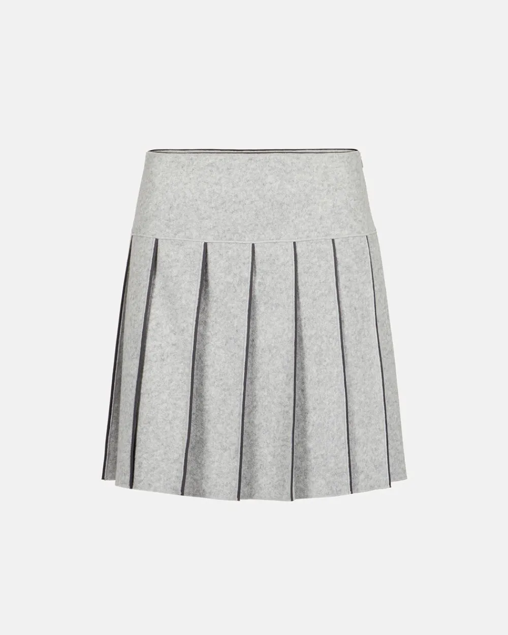 Women Iceberg Pleated Skirt In Technical Melange Cloth