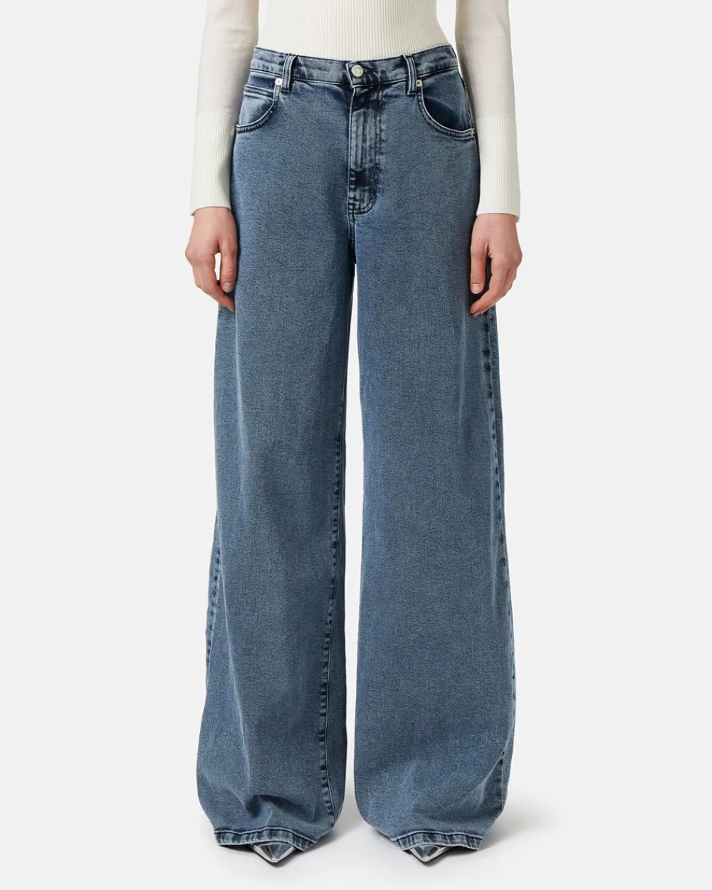 Women Iceberg 5 Pocket Big Flare Fit Trousers