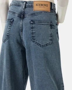 Women Iceberg 5 Pocket Big Flare Fit Trousers