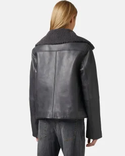 Women Iceberg Regular Fit Leather Jacket
