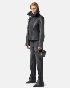 Women Iceberg Regular Fit Leather Jacket
