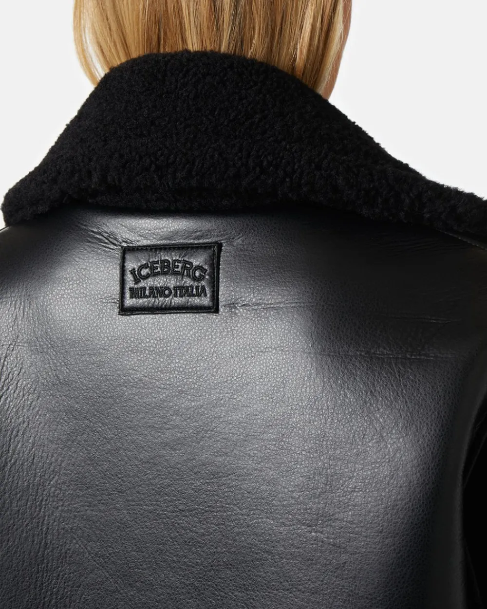 Women Iceberg Relaxed Fit Faux Leather Coat