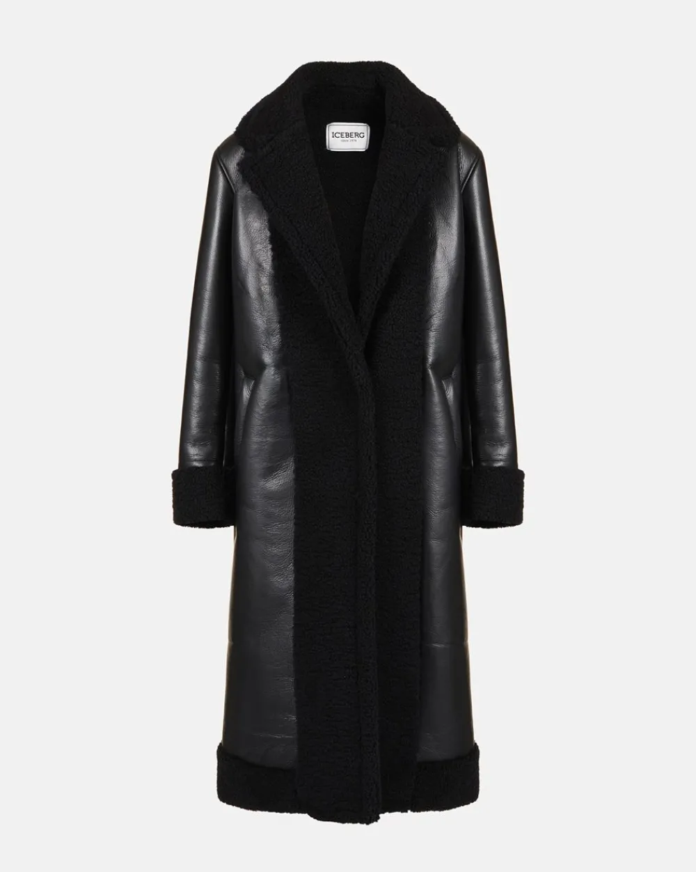 Women Iceberg Relaxed Fit Faux Leather Coat