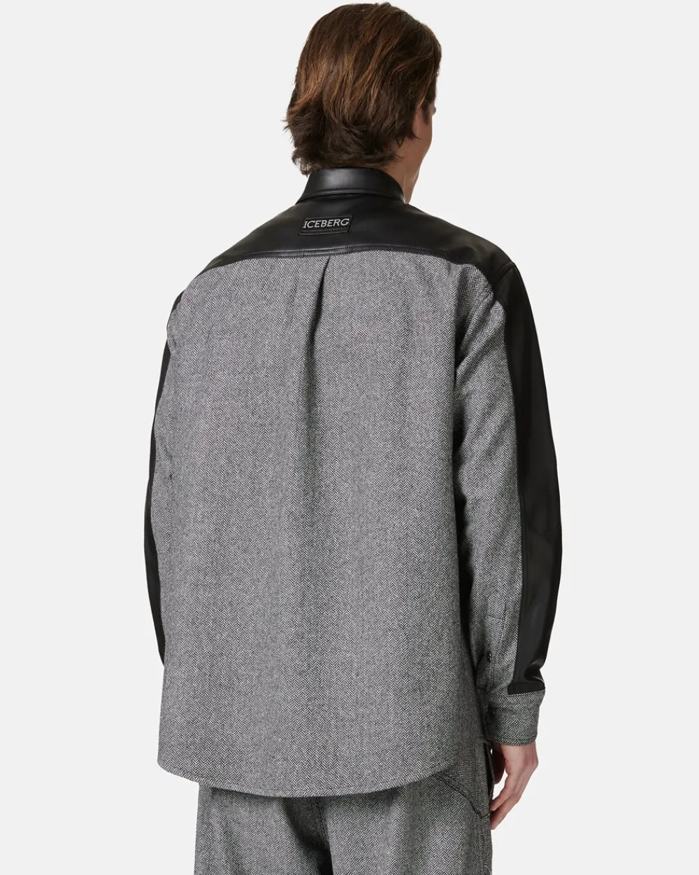 Iceberg Relaxed Fit Shirt In A Mix Of Fabrics