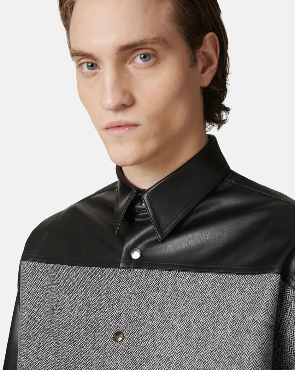 Iceberg Relaxed Fit Shirt In A Mix Of Fabrics