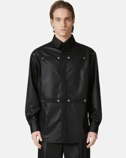 Iceberg Relaxed Fit Shirt In Cool Chinched Wool