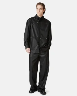 Iceberg Relaxed Fit Shirt In Cool Chinched Wool