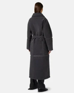 Women Iceberg Reversible Coat With Faux Leather Inserts