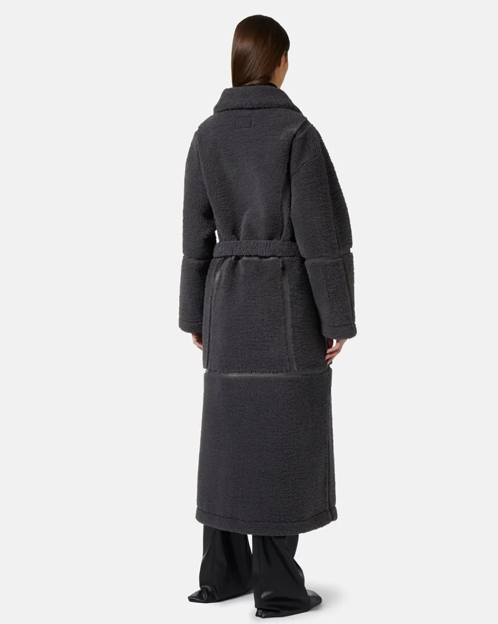 Women Iceberg Reversible Coat With Faux Leather Inserts