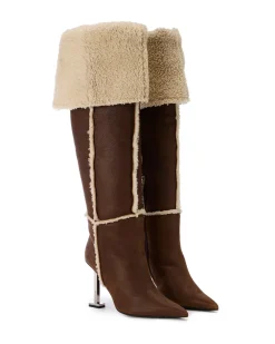 Women Iceberg Sheepskin Thigh-high Boots