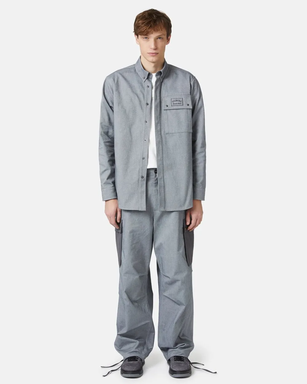 Iceberg Shirt In Melange Technical Gabardine