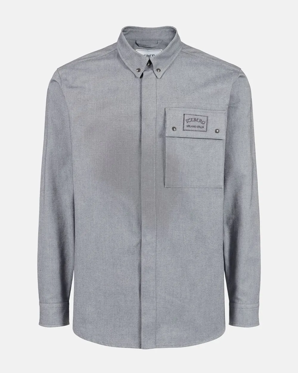 Iceberg Shirt In Melange Technical Gabardine