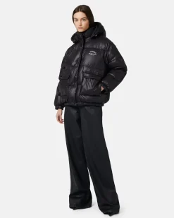 Women Iceberg Short Down Jacket With Real Down Hood