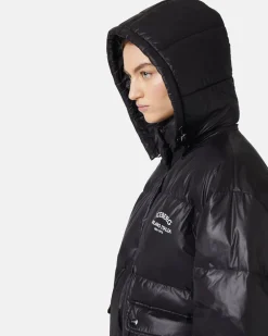 Women Iceberg Short Down Jacket With Real Down Hood