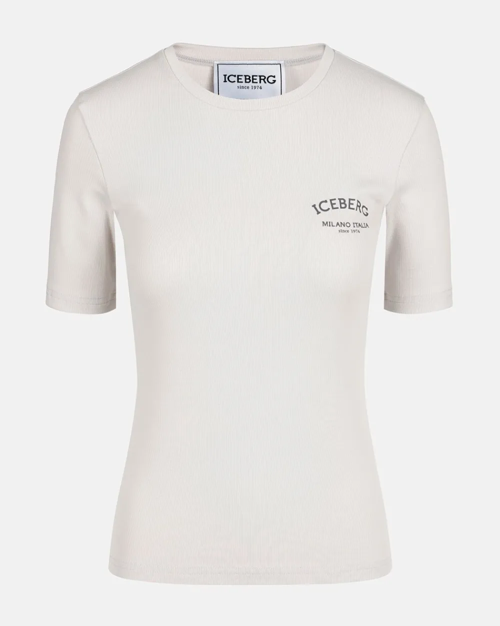 Women Iceberg Short Sleeve T-shirt In Cotton Rib