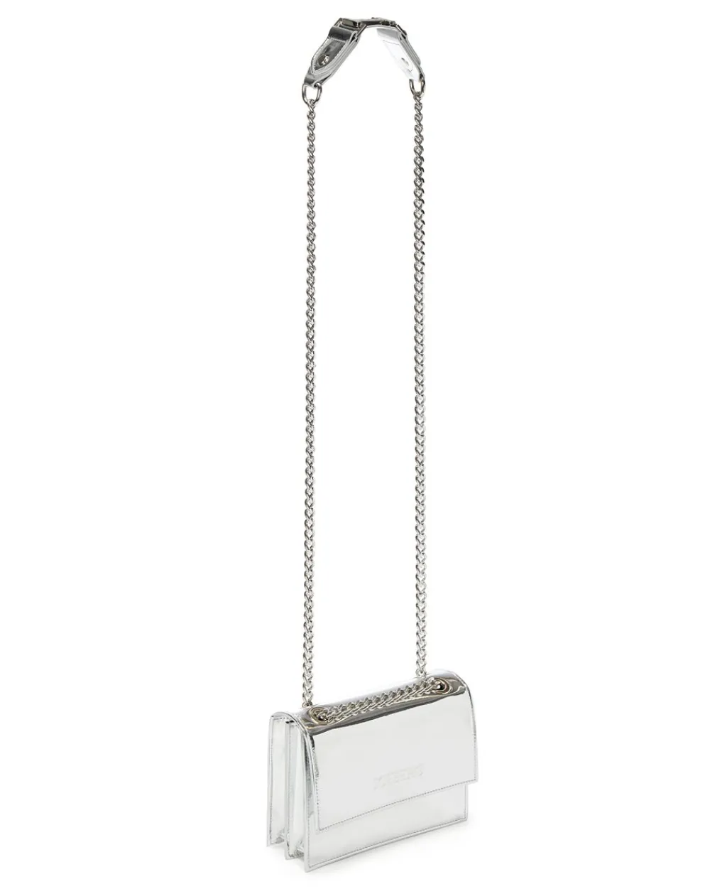 Women Iceberg Shoulder Bag In Mirror-effect Leather With Chain