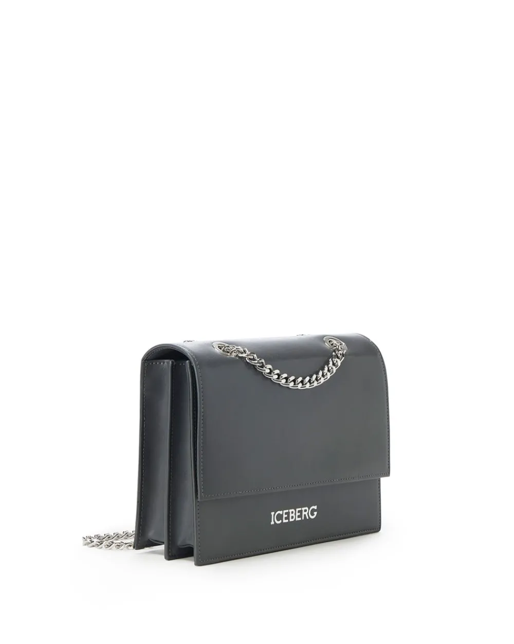 Women Iceberg Shoulder Bag In Vogue Leather With Chain Shoulder Strap