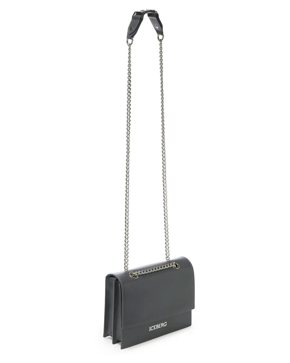 Women Iceberg Shoulder Bag In Vogue Leather With Chain Shoulder Strap