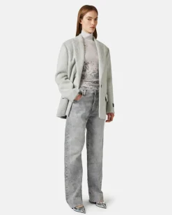Women Iceberg Slim Wool Dropped Turtleneck Sweater