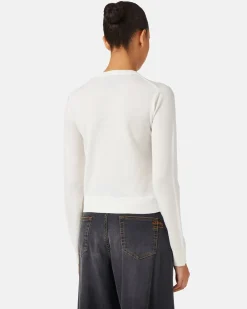 Women Iceberg Small Crewneck Wool Sweater