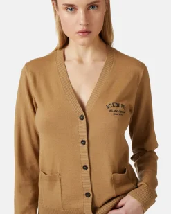 Women Iceberg Small Wool Cardigan With Logo