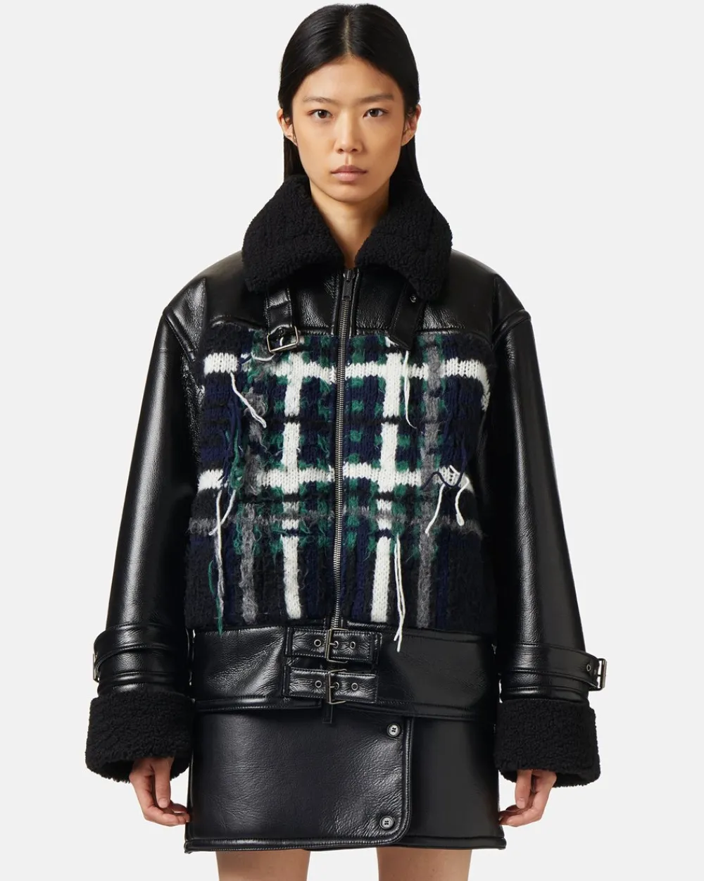 Women Iceberg Special Fit Jacket With Mix Of Materials