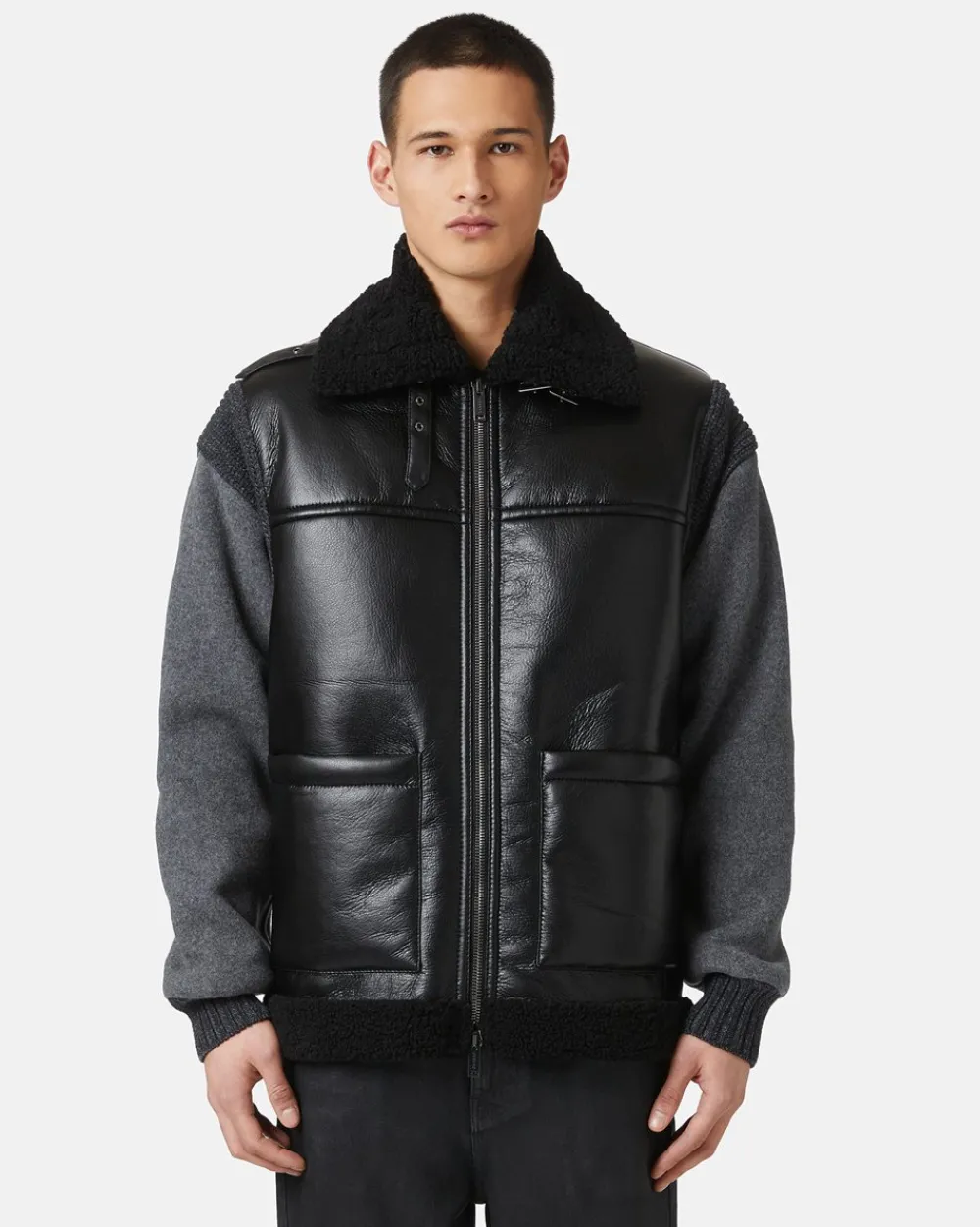 Iceberg Special Shape Jacket In Eco-sheepskin