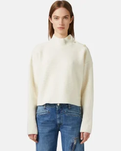 Women Iceberg Sporty Turtleneck Sweater With Logo