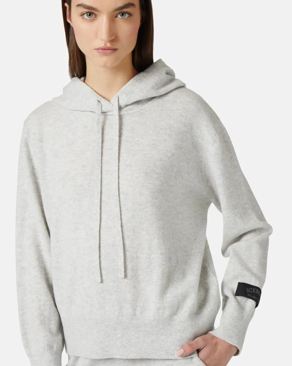 Women Iceberg Stockinette Sweater With Hood