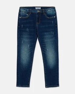 Kids/BOY Iceberg Stonewashed Blue 5-pocket Jeans With Logo
