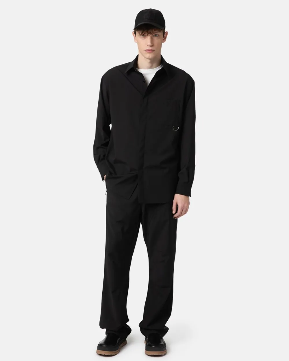 Iceberg Stretch Shirt With Gros Grain Detail