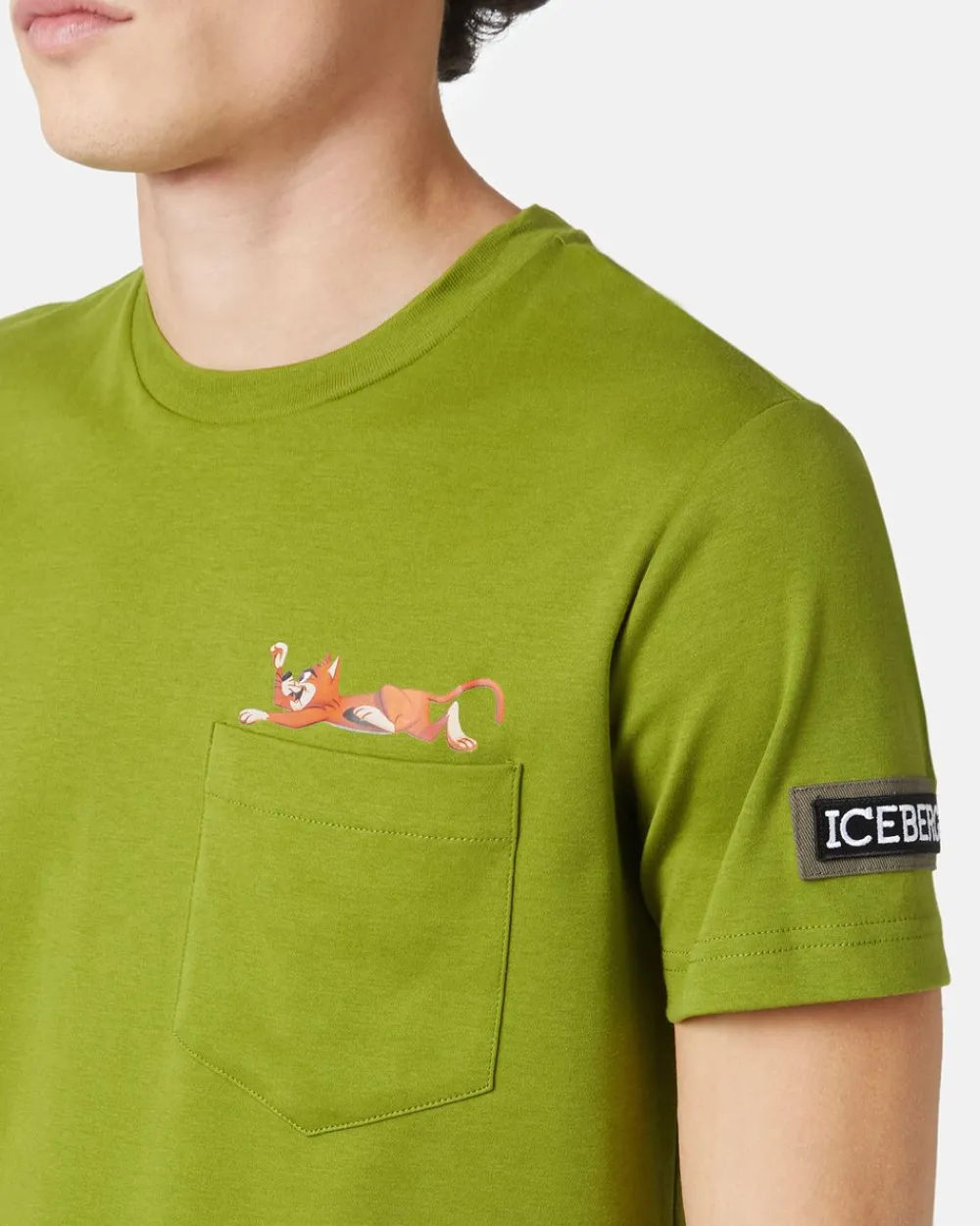 Iceberg Sustainable Cotton T-shirt With Cat