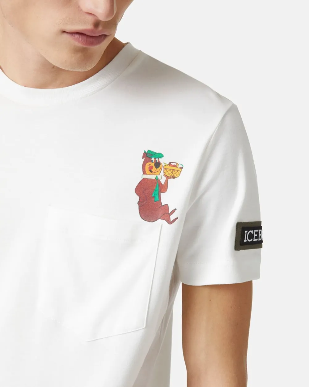 Iceberg Sustainable Cotton T-shirt With Yogi Bear