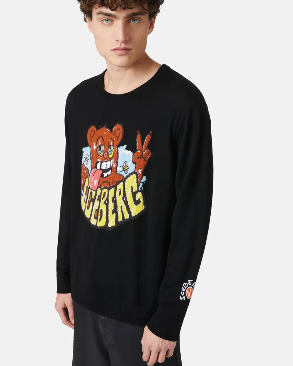 Iceberg Sweater With Cartoon Graphics