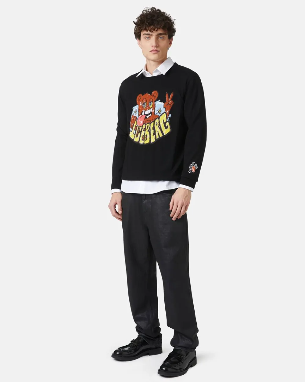 Iceberg Sweater With Cartoon Graphics