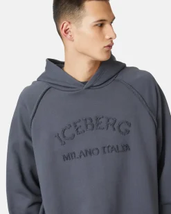 Iceberg Sweatshirt With Hood And Logo