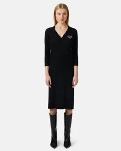 Women Iceberg Thin Wool Polo Dress