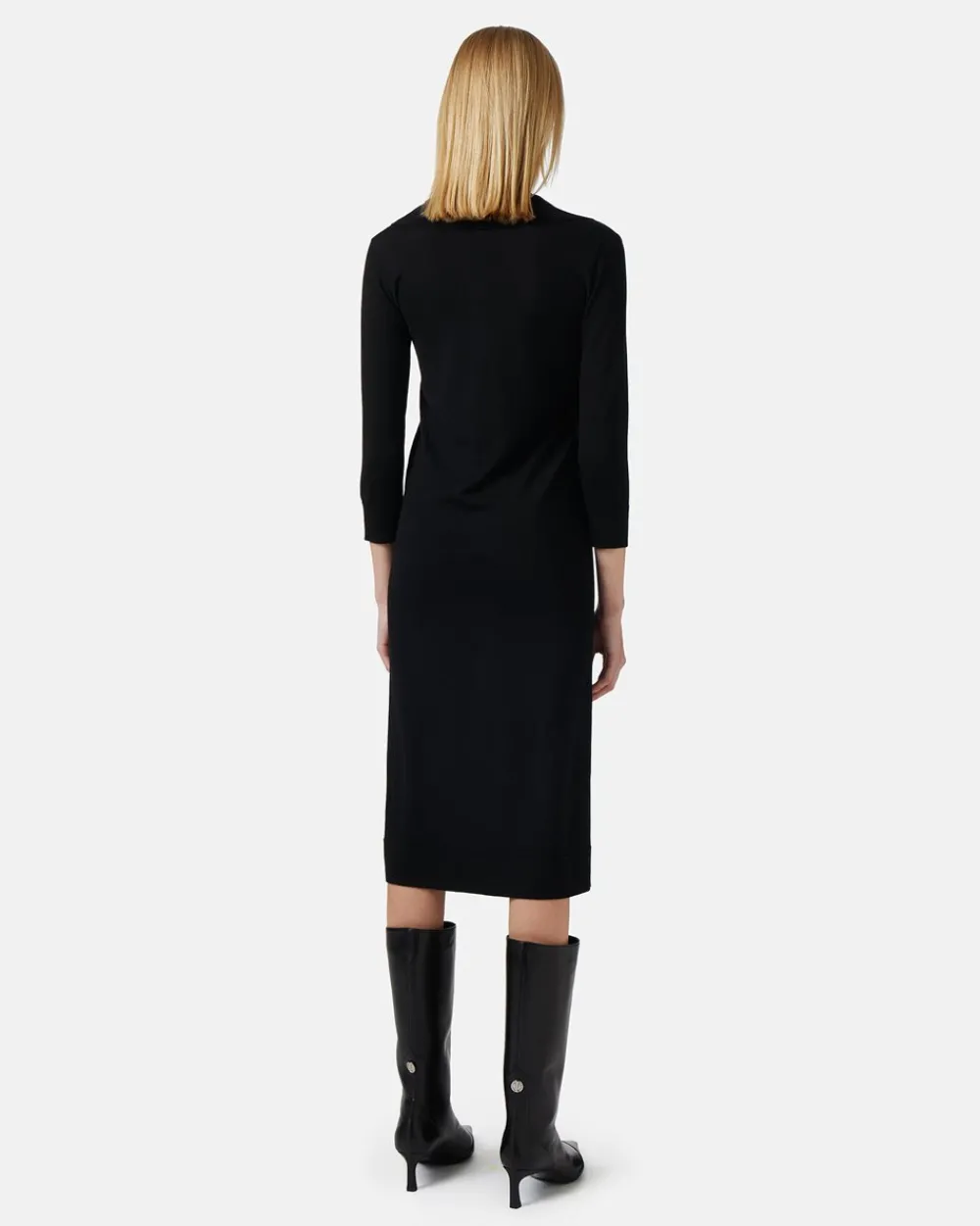 Women Iceberg Thin Wool Polo Dress
