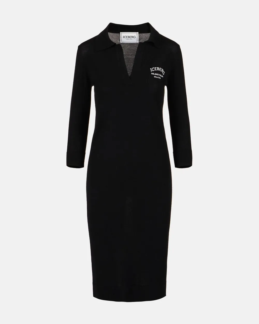 Women Iceberg Thin Wool Polo Dress