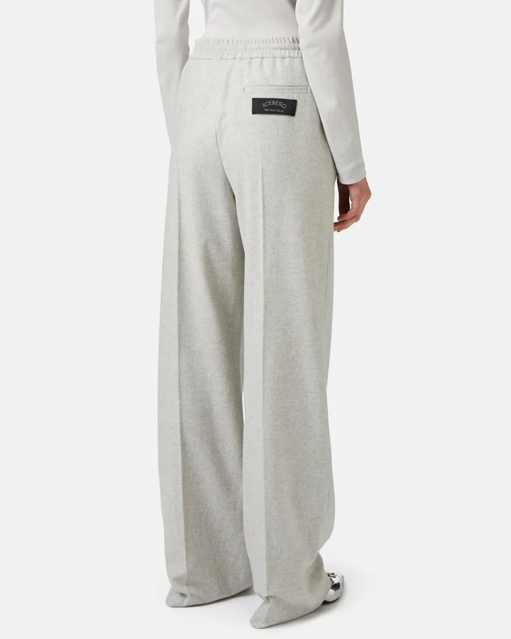 Women Iceberg Trousers, Joggers Fit, In Flannel Fabric