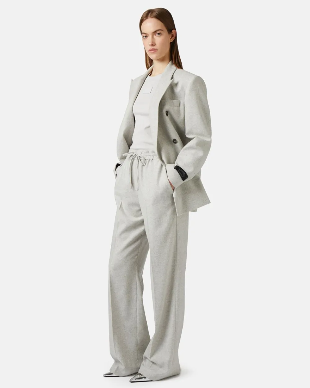 Women Iceberg Trousers, Joggers Fit, In Flannel Fabric