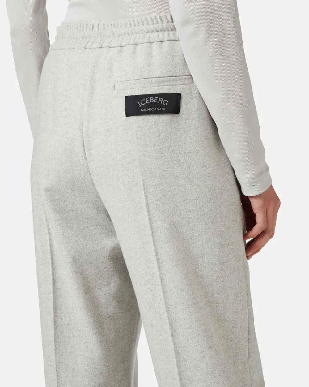 Women Iceberg Trousers, Joggers Fit, In Flannel Fabric