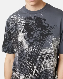 Iceberg T-shirt With Allover Discharged Cards