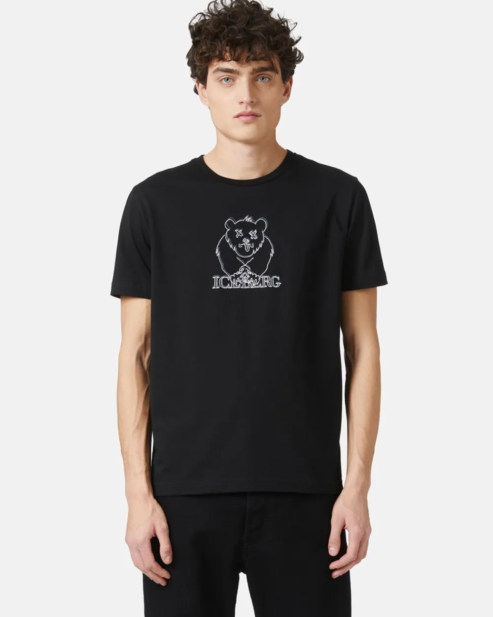 Iceberg T-shirt With Printed And Embroidered Bear